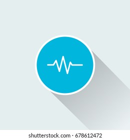 Music sound wave line icon