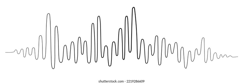 Music sound wave musical element vector illustration on white background