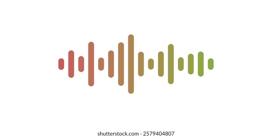 Music Sound Wave Symbol -  Music Sound Wave concept flat vector illustration of the sound symbol. Music voice and sound imitation lines. Loud voice beat frequency soundtrack wave vectorized icon.