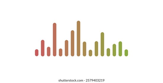 Music Sound Wave Symbol -  Music studio concept flat vector illustration of the sound symbol. Bright voice and sound imitation lines. Loud voice beat frequency soundtrack wave vectorized icon.