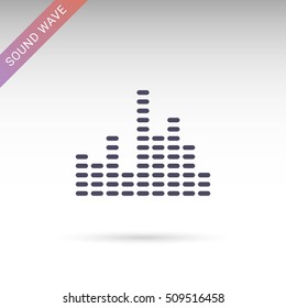Music sound waves. Audio technology, musical pulse.