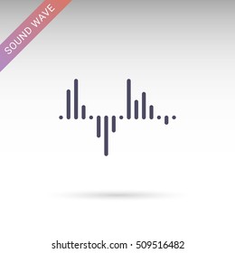 Music sound waves. Audio technology, musical pulse.