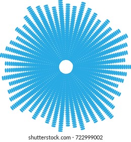 Music Sound Waves in Circle Form . abstract logo. 