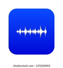 Music sound waves icon digital blue for any design isolated on white vector illustration
