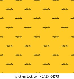 Music sound waves pattern seamless vector repeat geometric yellow for any design