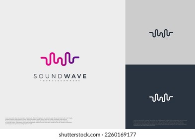 Music sound waves symbols. Audio icon, voice equalizer pulse element idea. Modern creative logo vector template.