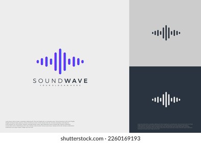 Music sound waves symbols. Audio icon, voice equalizer pulse element idea. Modern creative logo vector template.