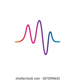 music sound waves vector icon illustration