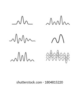 Music soundwave icon vector flat design