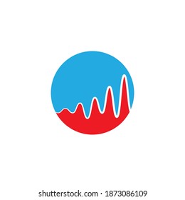 Music soundwave icon vector flat design