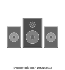 Music speaker column. Vector icon.