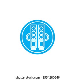Music speaker design, Digital technology communication internet device and electronic theme Vector illustration