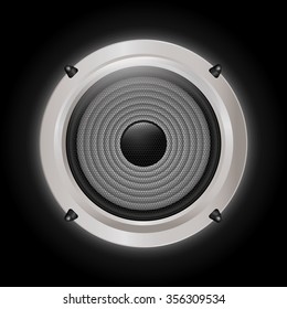 Music speaker equipment and technology graphic design, vector illustration