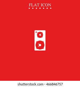 Music speaker icon.