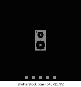 Music speaker icon.