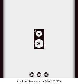 Music speaker icon.