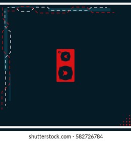 Music speaker icon.