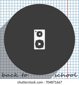 Music speaker icon.