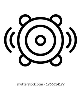 Music speaker icon. Outline Music speaker vector icon for web design isolated on white background
