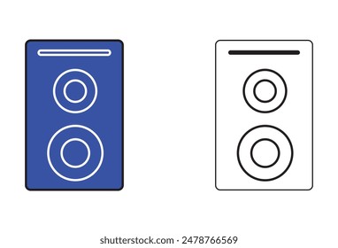 Music speaker icon. Simple illustration of music speaker vector icon for web design isolated on white background. Vector illustration. Eps file 130.