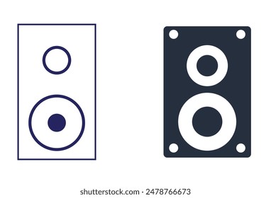 Music speaker icon. Simple illustration of music speaker vector icon for web design isolated on white background. Vector illustration. Eps file 133.