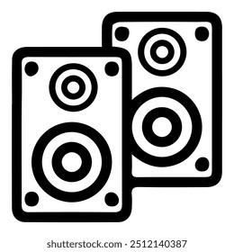 Icono de altavoz de música. Subwoofer para icono de elemento de teatro.