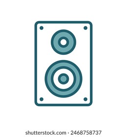 Music Speaker Icon Vektorgrafik Design Vorlage Einfach und sauber