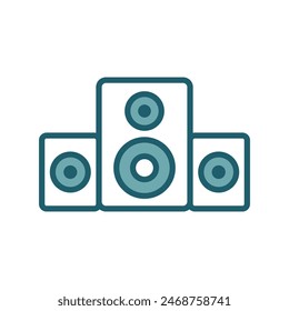 Plantilla de diseño de Vector de iconos de altavoces de música simple y limpia