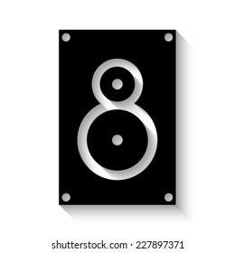 music speaker icon - vector illustration with shadow