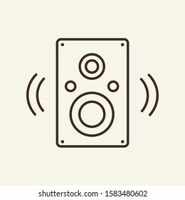 Music speaker thin line icon. Audio speaker concept. Vector illustration symbol elements for web design and apps.