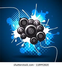 Music speaker vector background design