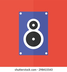 music speaker vector icon. Flat design