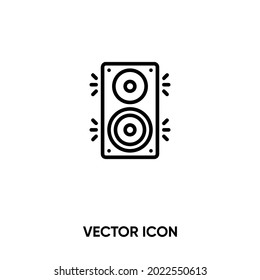 Music speaker vector icon. Modern, simple flat vector illustration for website or mobile app. symbol, logo illustration. Pixel perfect vector graphics	