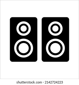 Music speaker, vector icon, on a white background, eps 10.