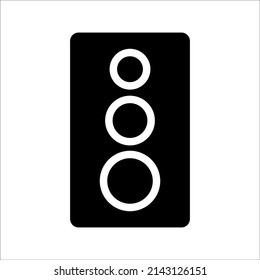 Music speaker, vector icon, on a white background, eps 10.