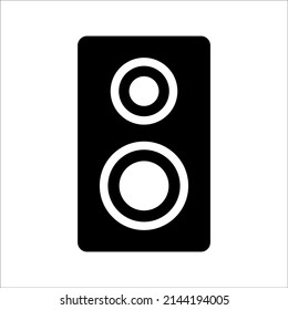 Altavoz musical, icono vector, sobre fondo blanco, eps 10.