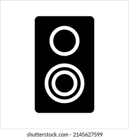 Music speaker, vector icon, on a white background, eps 10.