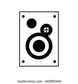 Music speaker vector icon on a white background. Vector art.