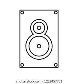 Music speaker - vector icon without  fill