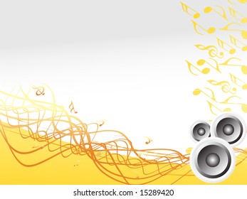 altavoz de música, ilustración vectorial