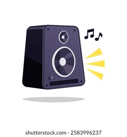 Music speaker vector isolated on white background.