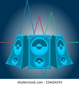 Music speakers vector