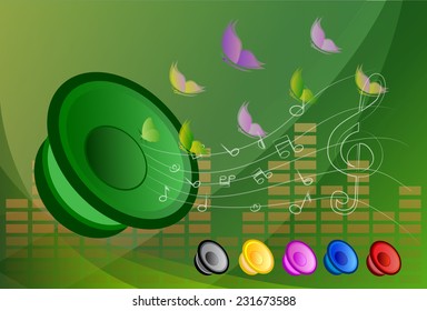 music speakers vector background