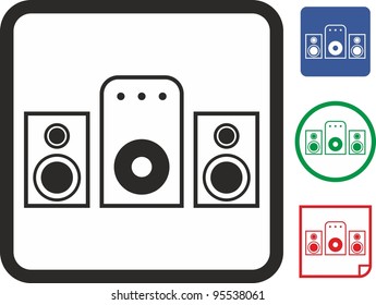 Music speakers vector icon