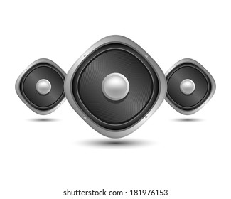 Music speakers. Vector illustration.