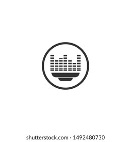music spectrum logo vector illustration design template