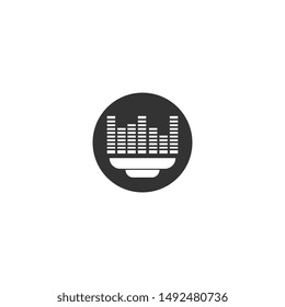 music spectrum logo vector illustration design template