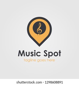 Music Spot Logo Template Design