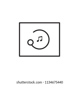 Music Square Modern UI Vector Icon