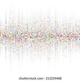 Music square waveform background. Colorful halftone vector sound waves. You can use in club, radio, pub, party, DJ, concerts, recitals or the audio technology advertising background. 